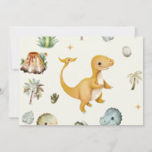 Dinosaur Wild One Boy Einladung (Rückseite)