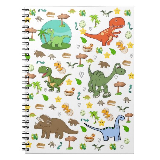 Dinosaur-Wildlife-Spiralblock Notizblock (Vorderseite)