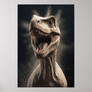 Dinosaur Wildtier Elegantes Dramatisches Porträt K Poster