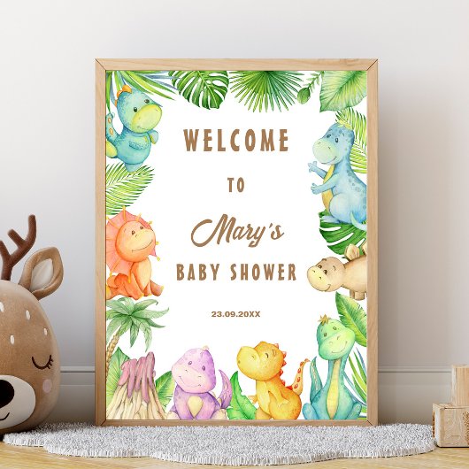 Dinosaur Willkommen Poster