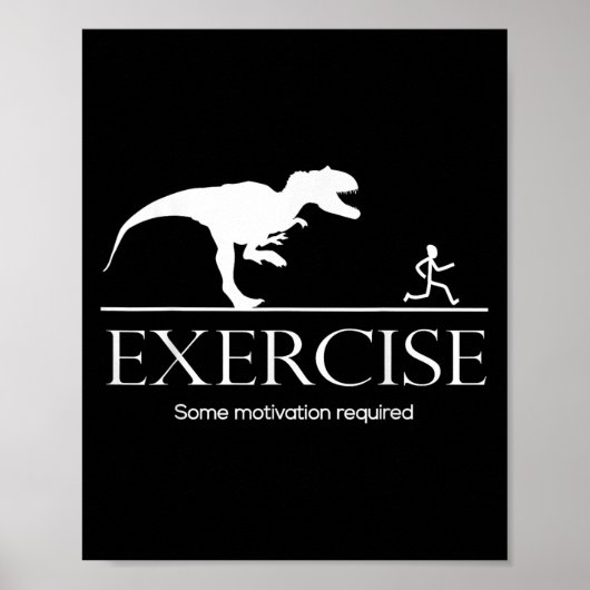 Dinosaur Workout Spaß Geschenke Store Co-Übung Mot Poster (Vorne)