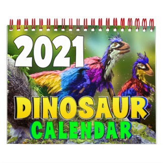 DINOSAUR WORLD CALENDAR 2021: Kids-Kalender drucke Kalender