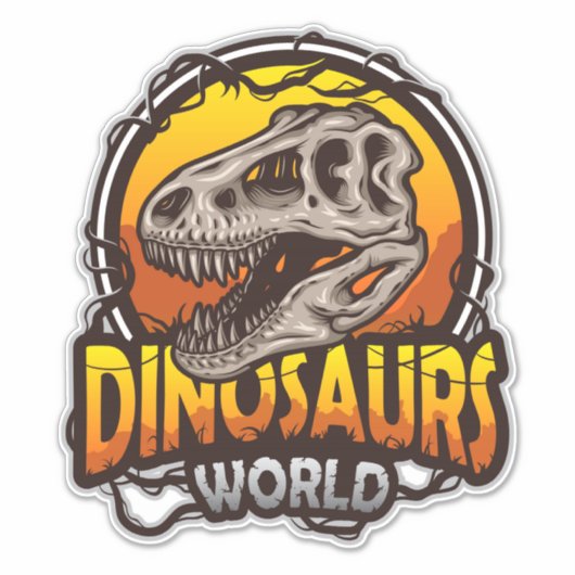 Dinosaur World Stickers Aufkleber (Vorderseite)