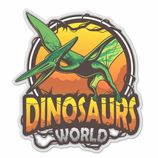Dinosaur World Stickers Aufkleber (Vorderseite)