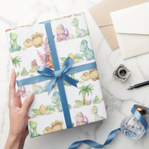 Dinosaur-Wrapapier, Kinder-Dino-Geschenkpapier Geschenkpapier