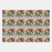 Dinosaur Wrapping Paper - Abstrakte Dino Gift Wrap Geschenkpapier Set (Vorderseite 3)