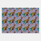 Dinosaur Wrapping Paper - Abstrakte Dinosaurier Ar Geschenkpapier Set (Vorderseite 3)