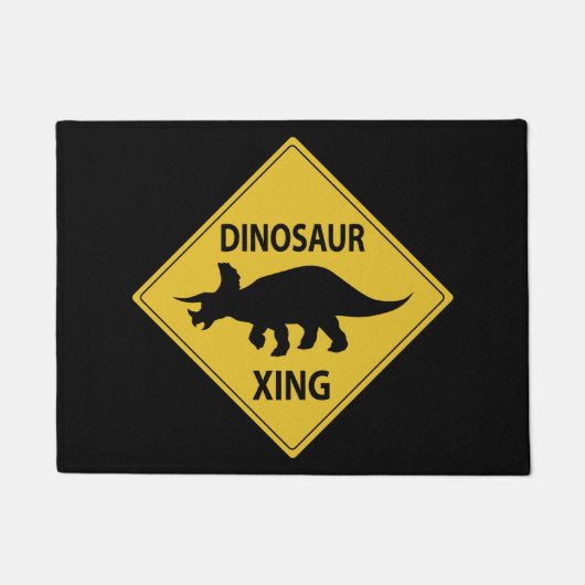 Dinosaur Xing Fußmatte (Vorderseite)