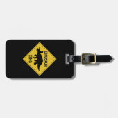 Dinosaur Xing Gepäckanhänger (Vorderseite horizontal)