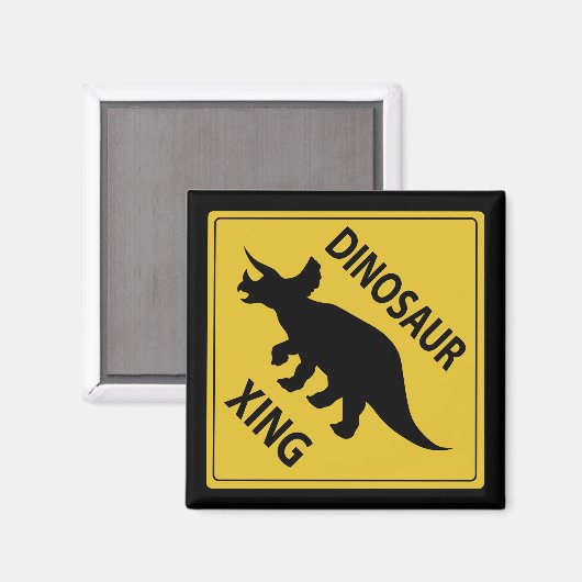 Dinosaur Xing Magnet (Vorderseite/Rückseite)