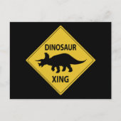 Dinosaur Xing Postkarte (Vorderseite)