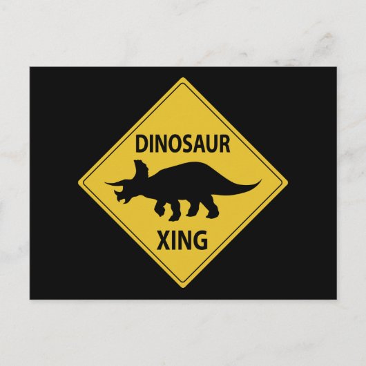 Dinosaur Xing Postkarte (Vorderseite)