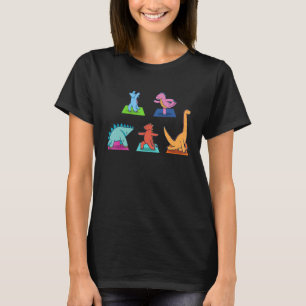 Dinosaur-Yoga-Outfit Dino-Meditation Namaste-Dinos T-Shirt