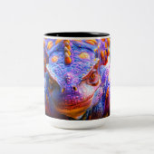 DInosaur Zweifarbige Tasse (Mittel)