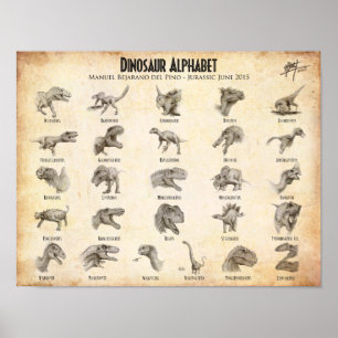 Dinosauralphabet Poster