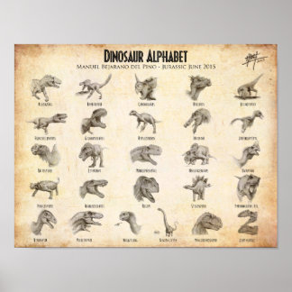 Dinosauralphabet Poster