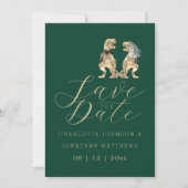 Dinosaurien-Foto-Hochzeit Save The Date (Vorderseite)