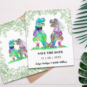Dinosaurien-Hochzeit Save-the-Date Budget