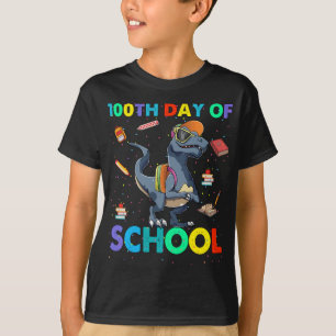 Dinosaurier 100 Tage Schulkinder T-Shirt