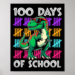 Dinosaurier 100 Tage Schullehrer Student Boys K Poster