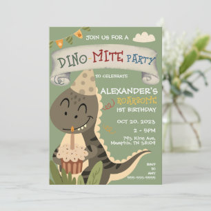 Dinosaurier 1. 2. 3. 4. 5. 7. Geburtstag Einladung