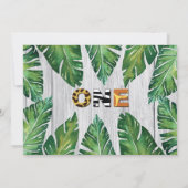 Dinosaurier 1. Geburtstag Foto Einladung Jurassin (Rückseite)