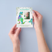 Dinosaurier 1. Geburtstag Party Foto Haushalt Flyer (Gruppe)