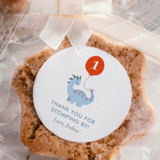 Dinosaurier 1. Geburtstag Party Sticker