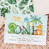 Dinosaurier 1. Geburtstagsfeier Einladung