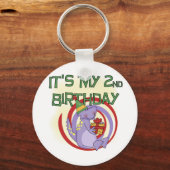 Dinosaurier 2. Geburtstag - Hemden und Geschenke Schlüsselanhänger (Vorderseite)