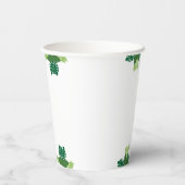 Dinosaurier 2. Geburtstag Lila Tyrannosaurus Rex Pappbecher (Rückseite)