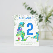 Dinosaurier 2. Geburtstag Party Dschungel Haushalt (Stehend Vorderseite)