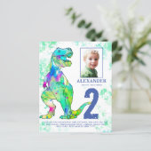 Dinosaurier 2. Geburtstag Party Foto Budget (Stehend Vorderseite)