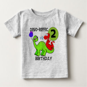 Dinosaurier-2. Geburtstags-T - Shirts und