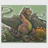 Dinosaurier 2x3' 60# Wall Posters Geschenkpapier (Flach)