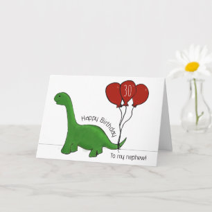 Dinosaurier 30. (oder irgendein) Geburtstagsneffe Karte