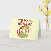 Dinosaurier 3. Geburtstag - Hemden und Geschenke Karte (Gelbe Blume)