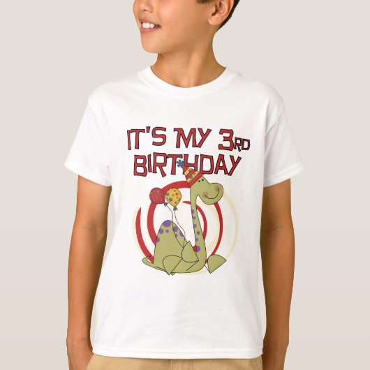Dinosaurier 3. Geburtstag - Hemden und Geschenke T-Shirt (Vorderseite)