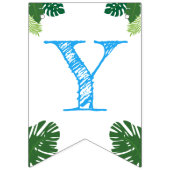 Dinosaurier 3. Geburtstag Party Blue Tyrannosaurus Wimpelkette (Zweite Fahne)