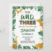 Dinosaurier 3. Geburtstagseinladung, Dinosaurier l Einladung (Vorderseite)