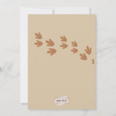 Dinosaurier 3. Geburtstagseinladung Einladung (Rückseite)