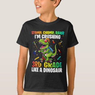 Dinosaurier 3. Klasse Zurück zur Schule Erster Tag T-Shirt