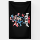 Dinosaurier 4. Juli Amerisaurus T Rex Funny Banner (Vertikal)