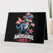 Dinosaurier 4. Juli Amerisaurus T Rex Funny Karte (Vorderseite)