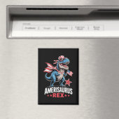 Dinosaurier 4. Juli Amerisaurus T Rex Funny Magnet (In Situ (Geschirrspüler))