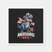 Dinosaurier 4. Juli Amerisaurus T Rex Funny Serviette (Vorderseite)