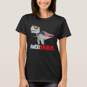 Dinosaurier 4. Juli Kids Rex Patriotic Amerisauru T-Shirt