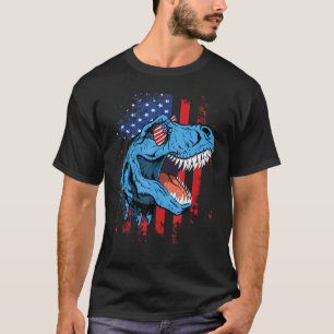Dinosaurier 4. Juli Kinder Amerisaurus Trex Amerik T-Shirt
