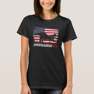 Dinosaurier 4. Juli Kinder Jungen Männer Amerisaur T-Shirt