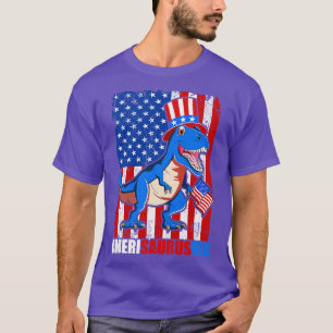 Dinosaurier 4. Juli Kinder Jungen Männer Amerisaur T-Shirt